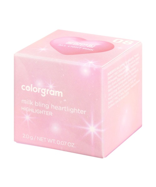 colorgram（カラーグラム）の「ミルクブリンハートライター（ハイライト/シェーディング・レディース・08 オールライトピンク/02 ピンクハート/01 ピーチハート/06 バブルスブルー/07 バターカップアイボリー・FREE）」の17枚目の写真