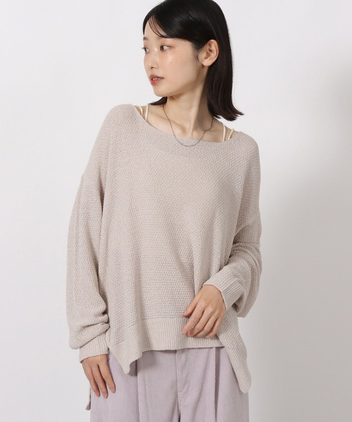 LAKOLE（ラコレ）の「テープヤーンニットプルオーバー / 595663（ニット/セーター・レディース・イエロー/ブラック/サンドグレー/ネイビー・FREE）」の20枚目の写真