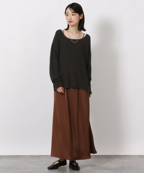 LAKOLE（ラコレ）の「テープヤーンニットプルオーバー / 595663（ニット/セーター・レディース・イエロー/ブラック/サンドグレー/ネイビー・FREE）」の13枚目の写真