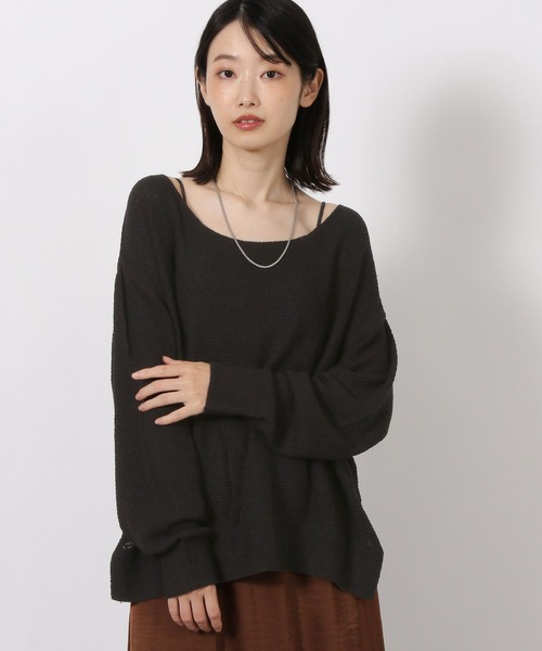 LAKOLE（ラコレ）の「テープヤーンニットプルオーバー / 595663（ニット/セーター・レディース・イエロー/ブラック/サンドグレー/ネイビー・FREE）」の16枚目の写真