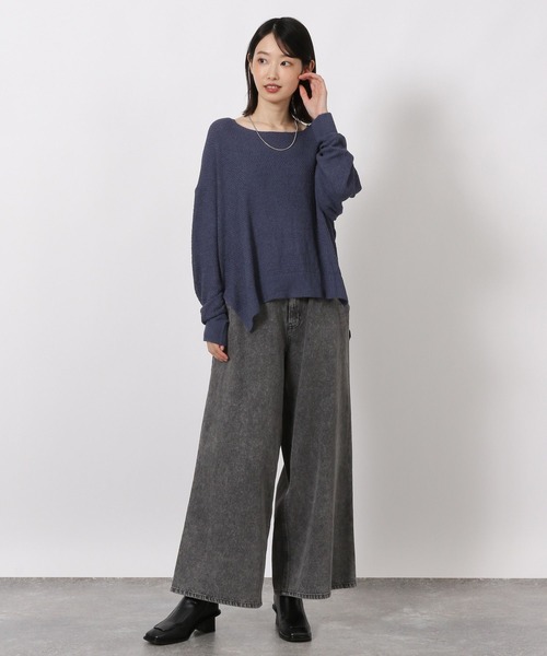 LAKOLE（ラコレ）の「テープヤーンニットプルオーバー / 595663（ニット/セーター・レディース・イエロー/ブラック/サンドグレー/ネイビー・FREE）」の21枚目の写真