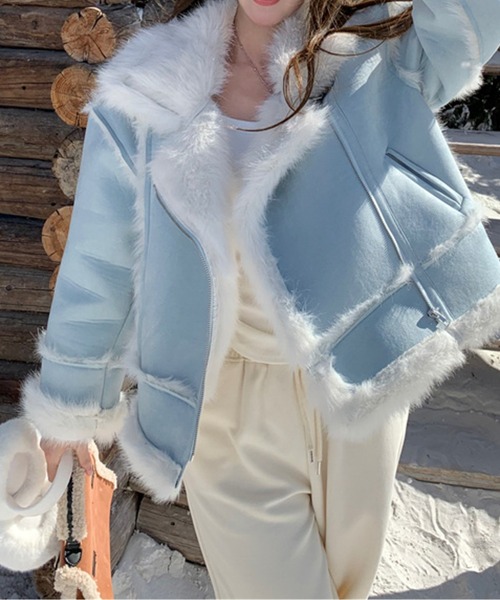 エコファーライニング ムートンショートジャケット（その他アウター