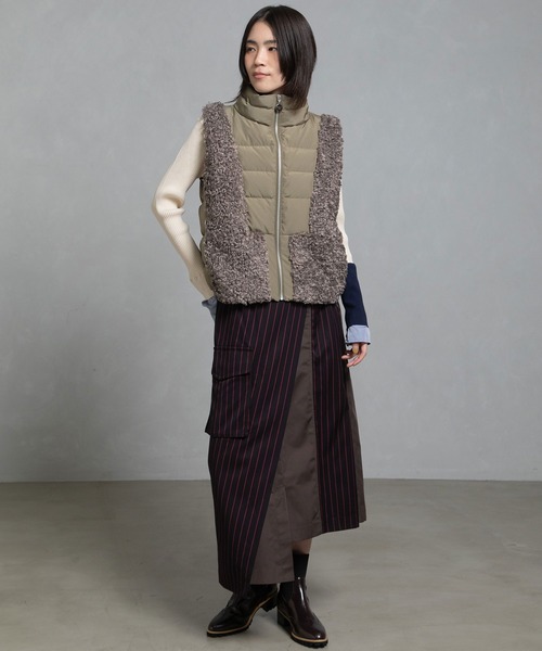 MARECHAL TERRE（マルシャルテル）の「ボアベスト（その他アウター・レディース・ブラック/ブラウン/カーキ/サンドベージュ・MEDIUM）」の9枚目の写真