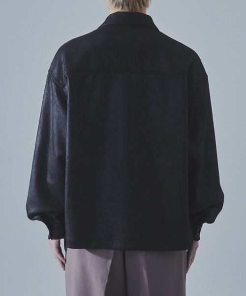 SLICK（スリック）の「【SLICK/スリック】Synthetic Leather Trucker Jacket/シンセティックレザートラッカージャケット（その他アウター・メンズ・ブラック/ブラウン・1/2/3）」の8枚目の写真