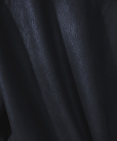 SLICK（スリック）の「【SLICK/スリック】Synthetic Leather Trucker Jacket/シンセティックレザートラッカージャケット（その他アウター・メンズ・ブラック/ブラウン・1/2/3）」の16枚目の写真