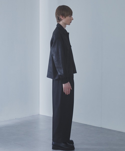 SLICK（スリック）の「【SLICK/スリック】Synthetic Leather Trucker Jacket/シンセティックレザートラッカージャケット（その他アウター・メンズ・ブラック/ブラウン・1/2/3）」の19枚目の写真