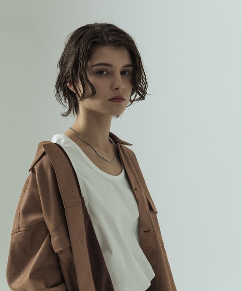 SLICK（スリック）の「【SLICK/スリック】Synthetic Leather Trucker Jacket/シンセティックレザートラッカージャケット / ショート丈（その他アウター・メンズ・ブラック/ブラウン/ベージュ・1/2/3）」の14枚目の写真