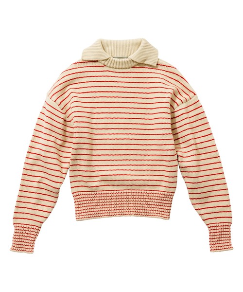 L.L.Bean(エルエルビーン)の「【JAPAN EDITION】ウェイン・セーラー・セーター(ニット/セーター・レディース・ホワイト×レッド/ホワイト×ネイビー・MEDIUM)」の16枚目の写真