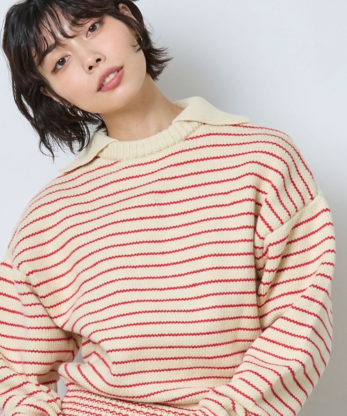 エルエルビーン　希少　ニット　セーター　ホワイト　花柄　美品 楽天市場】ニット レディース トップス 長袖 クルーネック