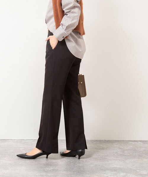 NOLLEY’S(ノーリーズ)の「《セットアップ対応》ウォッシャブルストレッチギャババックスリットパンツ(その他パンツ・レディース・ベージュ/ブラック・38/36/34)」の14枚目の写真