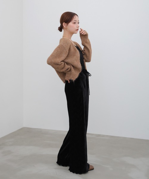 Bab（バブ）の「ショートシャギーくるみボタンカーディガン（カーディガン/ボレロ・レディース・ベージュ/ブルー/グレー/オフホワイト/ブラウン・FREE）」の6枚目の写真