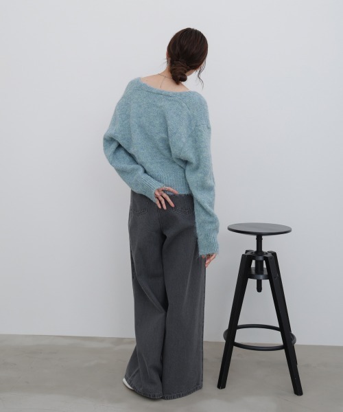 Bab（バブ）の「ショートシャギーくるみボタンカーディガン（カーディガン/ボレロ・レディース・ベージュ/ブルー/グレー/オフホワイト/ブラウン・FREE）」の19枚目の写真