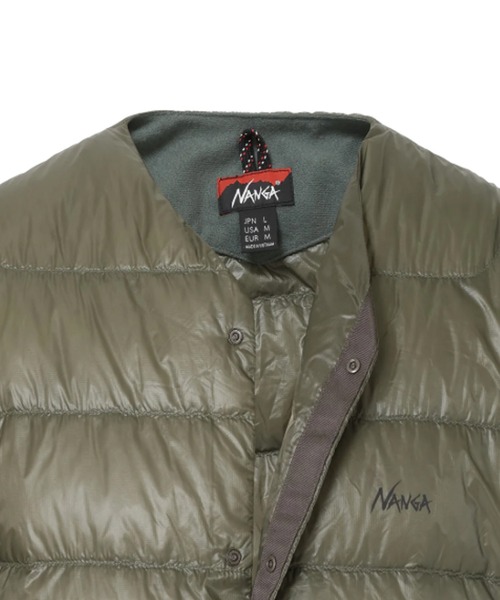 NANGA(ナンガ)の「NANGA/ナンガ 7DAYS INNER DOWN CARDIGAN ダウンカーディガン(ダウンジャケット/コート・メンズ・オレンジ/カーキ/ブラック・XL/L/M/S)」の6枚目の写真