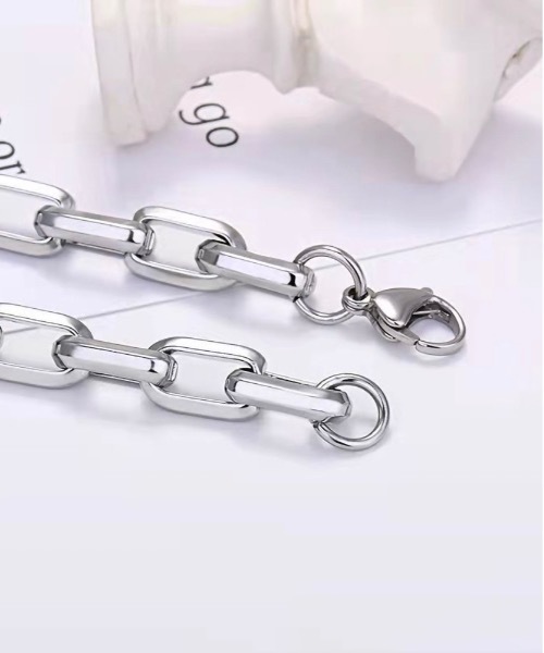 Burner（バーナー）の「【OKUOKU　0909】スクエアチェーンブレスレット ruf-brac-2-16（ブレスレット・メンズ・シルバー系その他/シルバー系その他3/シルバー系その他2・23cm/21cm/18cm）」の5枚目の写真