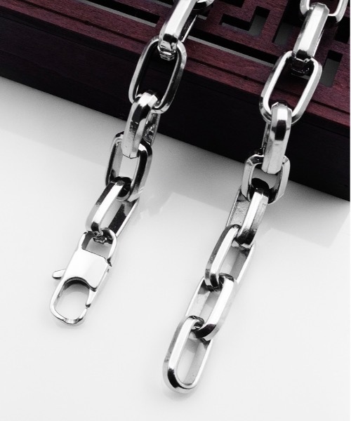 Burner（バーナー）の「【OKUOKU　0909】スクエアチェーンブレスレット ruf-brac-2-16（ブレスレット・メンズ・シルバー系その他/シルバー系その他3/シルバー系その他2・23cm/21cm/18cm）」の6枚目の写真
