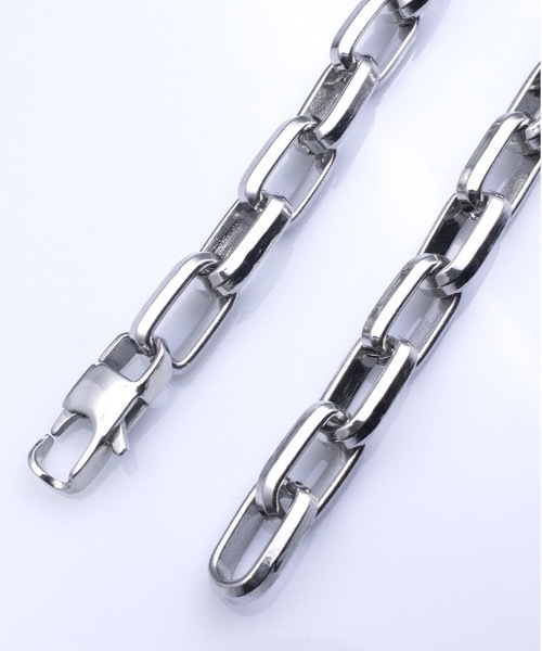 Burner（バーナー）の「【OKUOKU　0909】スクエアチェーンブレスレット ruf-brac-2-16（ブレスレット・メンズ・シルバー系その他/シルバー系その他3/シルバー系その他2・23cm/21cm/18cm）」の7枚目の写真