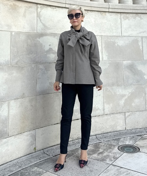 セール】日本製ブラウス見えジャケット（吸湿発熱生地）（その他