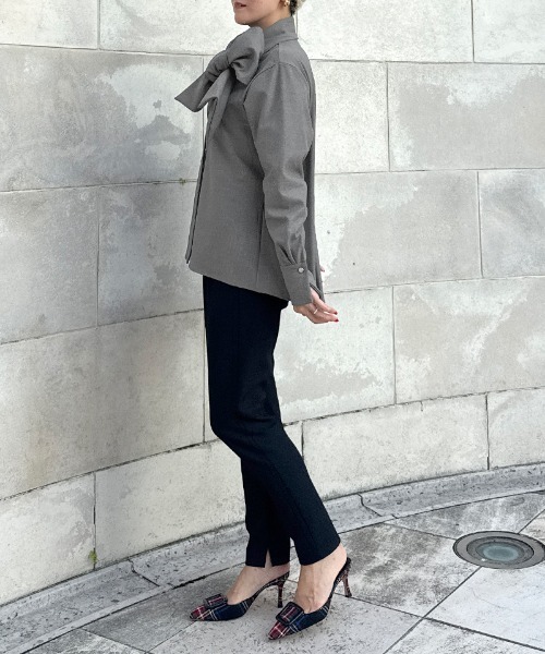 セール】日本製ブラウス見えジャケット（吸湿発熱生地）（その他