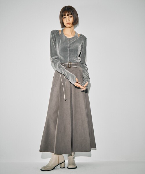 【新作！未使用】UNITED TOKYO センタープリーツフレアスカート UNITED TOKYO（ユナイテッドトウキョウ） スカート 「残りわずか