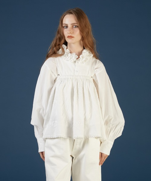 セール】【crinkle crinkle crinkle】hand embroidery 2way mini skirt