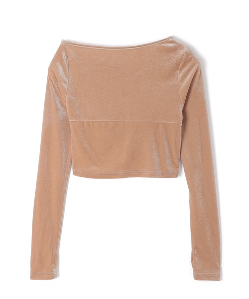 M DOLLY(エムドリー)の「*M DOLLY original* velor ribbon sogno tops/ベロアリボンソーニョトップス(Tシャツ/カットソー・レディース・ブラック/ベージュ・FREE)」の16枚目の写真