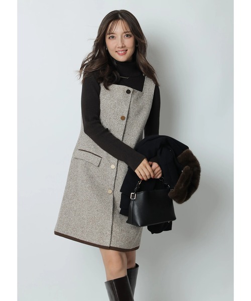 スクエアネックミニジャンスカ（ワンピース）｜Apuweiser-riche