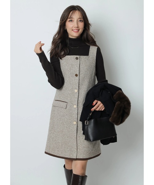 スクエアネックミニジャンスカ（ワンピース）｜Apuweiser-riche