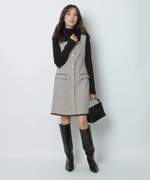 スクエアネックミニジャンスカ（ワンピース）｜Apuweiser-riche