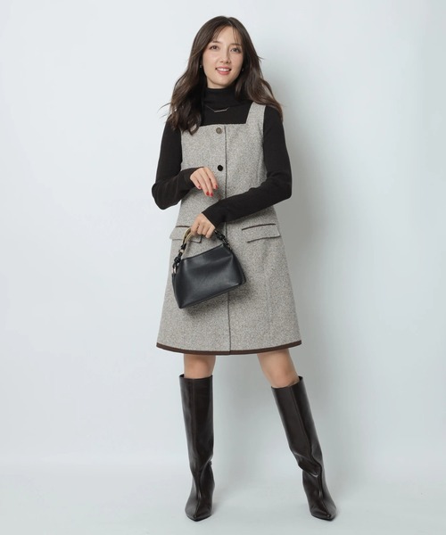 スクエアネックミニジャンスカ（ワンピース）｜Apuweiser-riche