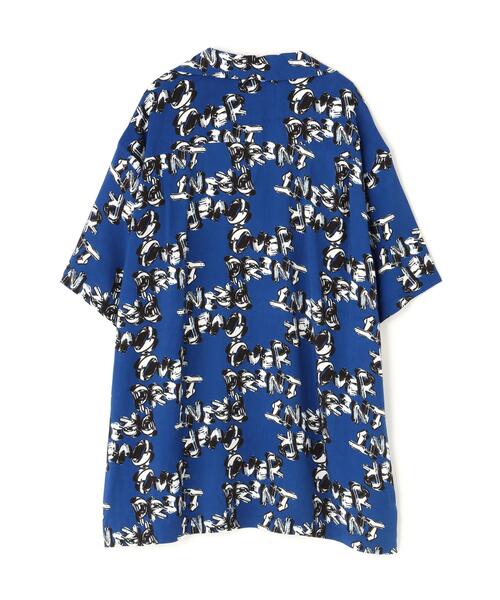 over print(オーバープリント)の「overprint/オーバープリント/chain logo Rayon Shirts(シャツ/ブラウス・レディース・ネイビー・L/XL/M)」の2枚目の写真
