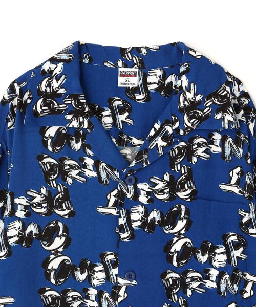 over print(オーバープリント)の「overprint/オーバープリント/chain logo Rayon Shirts(シャツ/ブラウス・レディース・ネイビー・L/XL/M)」の3枚目の写真