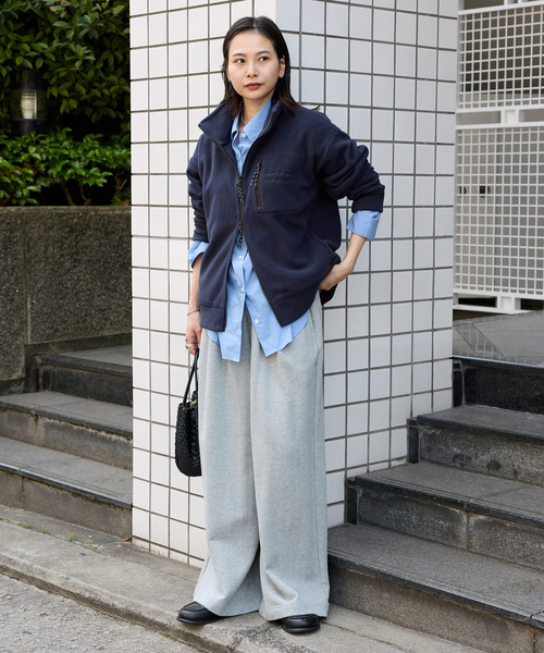 JOURNAL STANDARD（ジャーナルスタンダード）の「フリースダブルジップブルゾン（ブルゾン・レディース・ネイビー/ブラウン・FREE）」の5枚目の写真