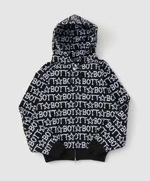 BOTT({bg)BoTT / {bg BONES ZIP HOODIE(p[J[)