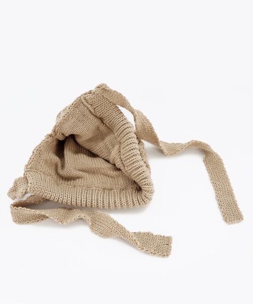 polcadot（ポルカドット）の「ケーブルニット ボンネット（ニットキャップ/ビーニー・レディース・グレー/アイボリー/ブラック/ベージュ・FREE）」の21枚目の写真