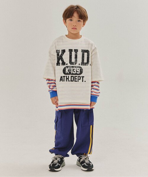 BREEZE（ブリーズ）の「【WEB限定/セットアップ可】サイドラインパンツ_ジュニア対応（スウェットパンツ・キッズ・レッド/ネイビー/オフホワイト/ブラック・90/100/110/120/130/140/150）」の8枚目の写真