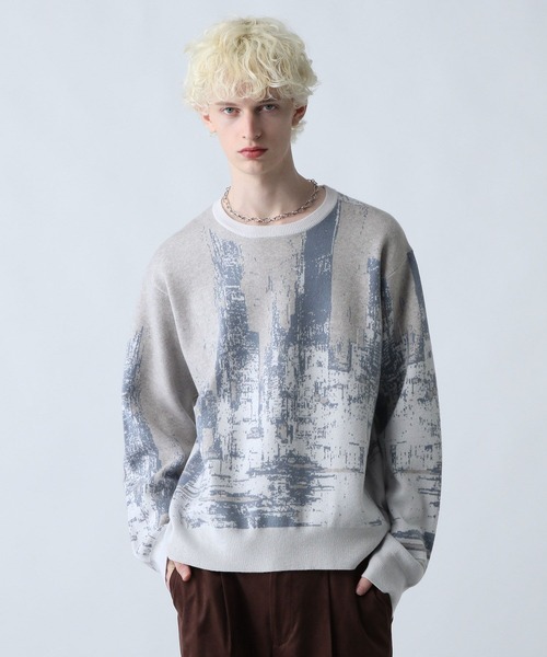 HARE グレー ニット 長袖 セーター HARE ハレ メンズ Vネック ニット セーター 長袖 無地 グレー L - メルカリ