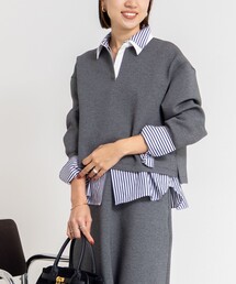 NOLLEY’S Sophi | 《セットアップ対応》ウォッシャブルポロ衿ダンボールカットソープルオーバー(Tシャツ/カットソー)