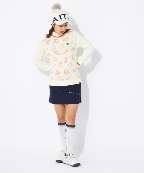 FILA GOLF(フィラゴルフ )の「【FILAGOLF/フィラゴルフ】レディースハイネックセーター|ストレッチニット|段染めデザイン ゴルフ(ニット/セーター・レディース・ブラック/オフホワイト・LARGE/X-LARGE/MEDIUM)」の10枚目の写真