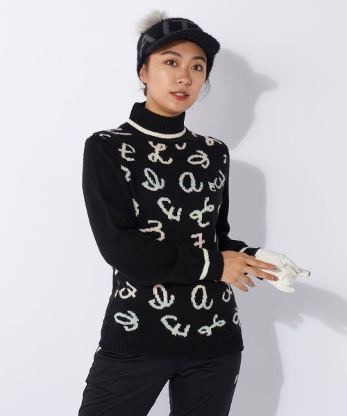 FILA GOLF(フィラゴルフ )の「【FILAGOLF/フィラゴルフ】レディースハイネックセーター|ストレッチニット|段染めデザイン ゴルフ(ニット/セーター・レディース・ブラック/オフホワイト・LARGE/X-LARGE/MEDIUM)」の11枚目の写真