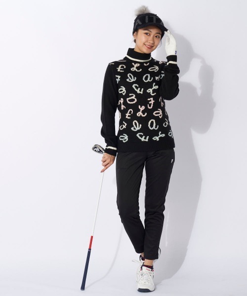 FILA GOLF(フィラゴルフ )の「【FILAGOLF/フィラゴルフ】レディースハイネックセーター|ストレッチニット|段染めデザイン ゴルフ(ニット/セーター・レディース・ブラック/オフホワイト・LARGE/X-LARGE/MEDIUM)」の17枚目の写真