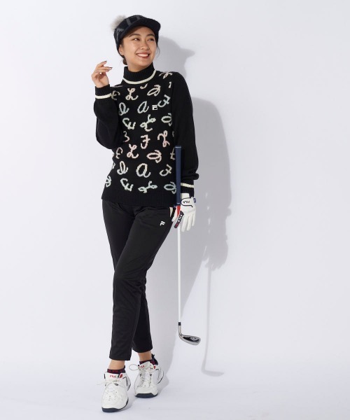FILA GOLF(フィラゴルフ )の「【FILAGOLF/フィラゴルフ】レディースハイネックセーター|ストレッチニット|段染めデザイン ゴルフ(ニット/セーター・レディース・ブラック/オフホワイト・LARGE/X-LARGE/MEDIUM)」の19枚目の写真