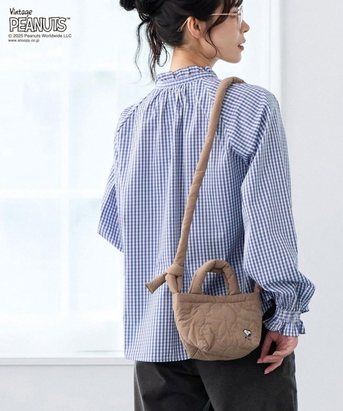 ROOTOTE(ルートート)の「IP.べビールー.キルト.ピーナッツ-0N(ショルダーバッグ・レディース・ブラック系1/ベージュ/ブラック系その他3/シルバー・FREE)」の1枚目の写真