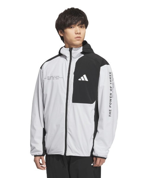 adidas(アディダス)の「アディダス adidas アディダスアダプテーション レギュラーフィット ストレッチ ウーブン フルジップ トラックトップ(ジャージ・メンズ・ブルー/ブラック/ライトグレー・S/M/LL/3L/L)」の3枚目の写真