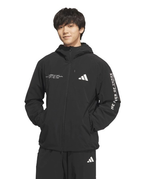 adidas(アディダス)の「アディダス adidas アディダスアダプテーション レギュラーフィット ストレッチ ウーブン フルジップ トラックトップ(ジャージ・メンズ・ブルー/ブラック/ライトグレー・S/M/LL/3L/L)」の2枚目の写真