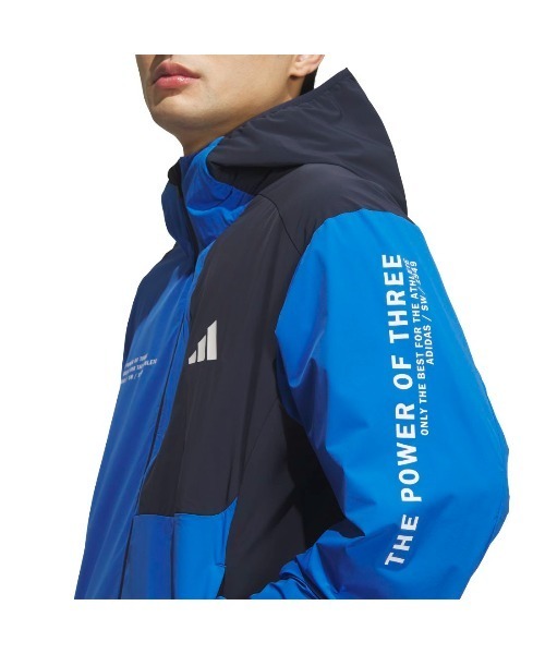 adidas(アディダス)の「アディダス adidas アディダスアダプテーション レギュラーフィット ストレッチ ウーブン フルジップ トラックトップ(ジャージ・メンズ・ブルー/ブラック/ライトグレー・S/M/LL/3L/L)」の5枚目の写真