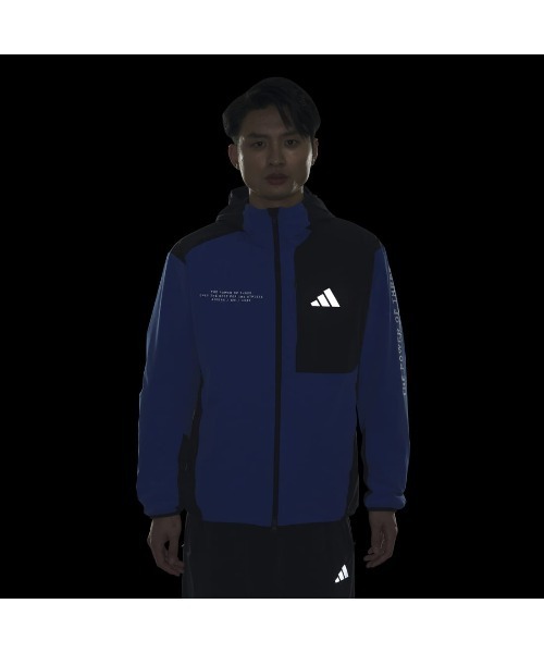 adidas(アディダス)の「アディダス adidas アディダスアダプテーション レギュラーフィット ストレッチ ウーブン フルジップ トラックトップ(ジャージ・メンズ・ブルー/ブラック/ライトグレー・S/M/LL/3L/L)」の9枚目の写真