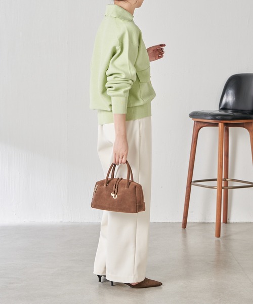 COLLAGE GALLARDAGALANTE（コラージュガリャルダガランテ）の「オープンカラーニットカーディガン（カーディガン/ボレロ・レディース・アイボリー/グリーン・FREE）」の19枚目の写真