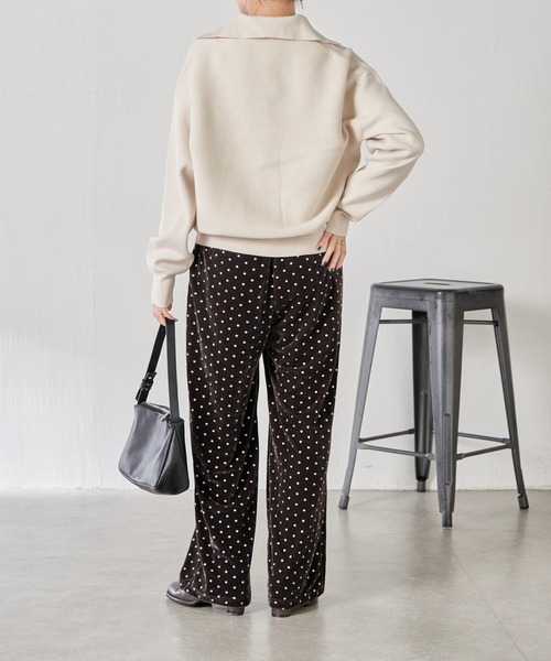 COLLAGE GALLARDAGALANTE（コラージュガリャルダガランテ）の「オープンカラーニットカーディガン（カーディガン/ボレロ・レディース・アイボリー/グリーン・FREE）」の10枚目の写真