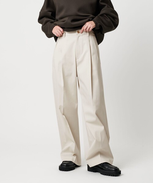 MARW UNITED ARROWS（マルゥ ユナイテッドアローズ）の「＜MARW UNITED ARROWS＞テーパード ワイド パンツ（その他パンツ・レディース・グレー系/オフホワイト/モカ・38/36/34）」の8枚目の写真