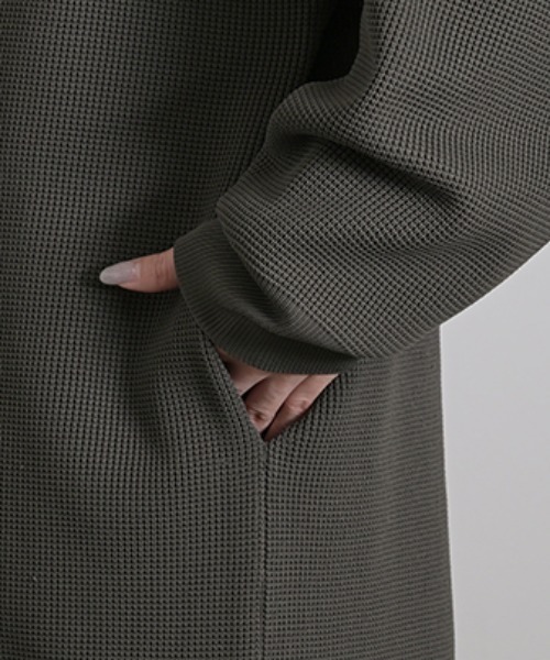 HUG.U（ハグユー）の「スポンジニットロングカーディガン（カーディガン/ボレロ・レディース・ダークグレー/ブルー/ブラック・FREE）」の12枚目の写真